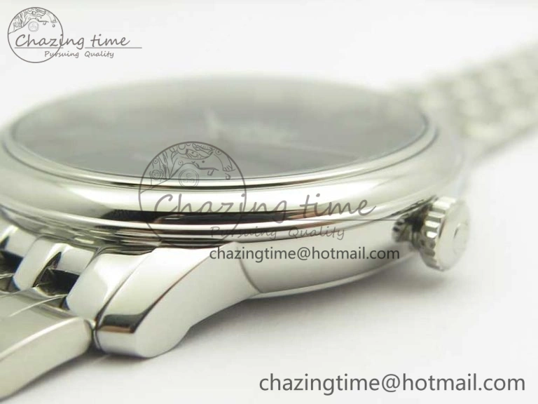 Timeless De Ville SS RXW 1:1 Best Edition Black Dial on SS Bracelet A2892 (Free Leather Strap) 8017