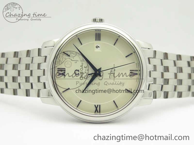 OnTrend De Ville SS RXW 1:1 Best Edition White Dial Blue Markers on SS Bracelet A2892 (Free Leather Strap) 8020