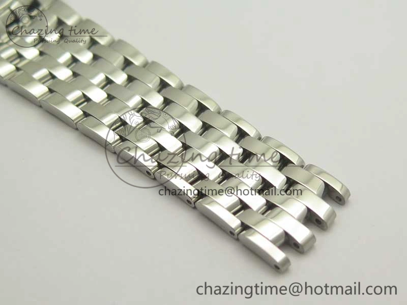 OnTrend De Ville SS RXW 1:1 Best Edition White Dial Blue Markers on SS Bracelet A2892 (Free Leather Strap) 8020