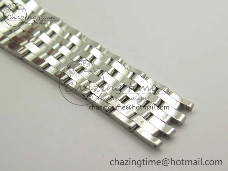OnTrend De Ville SS RXW 1:1 Best Edition White Dial Blue Markers on SS Bracelet A2892 (Free Leather Strap) 8020
