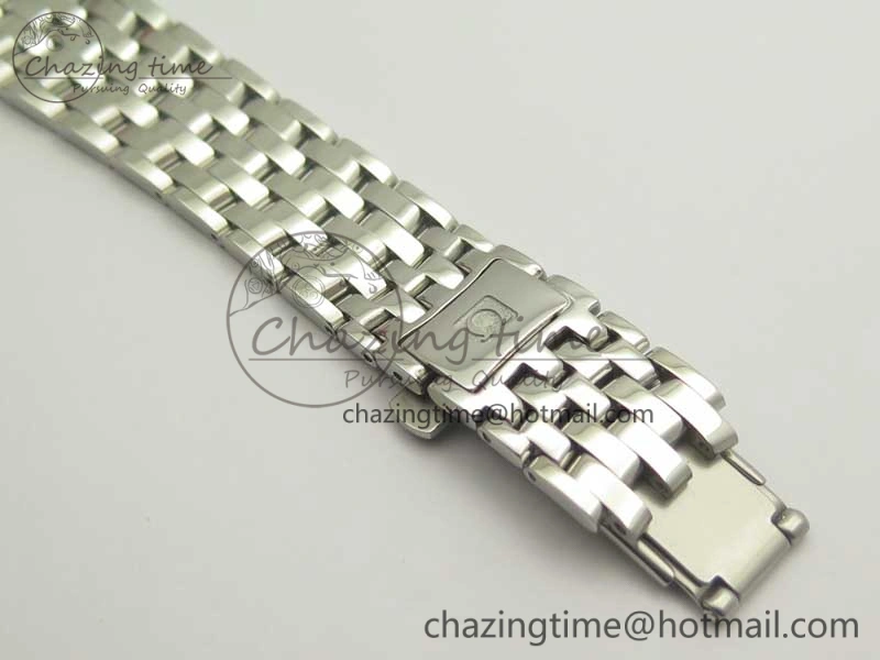 OnTrend De Ville SS RXW 1:1 Best Edition White Dial Blue Markers on SS Bracelet A2892 (Free Leather Strap) 8020