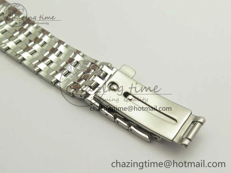 OnTrend De Ville SS RXW 1:1 Best Edition White Dial Blue Markers on SS Bracelet A2892 (Free Leather Strap) 8020