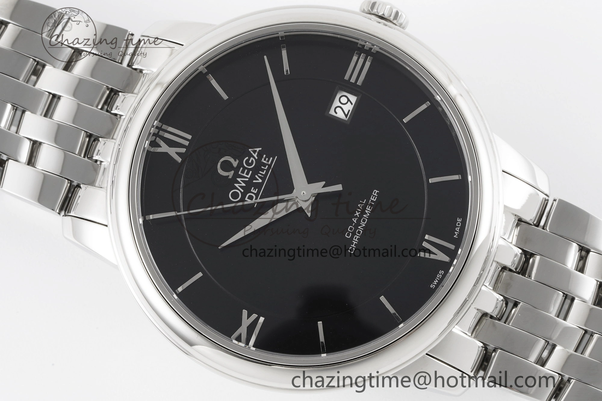 DailyWear De Ville SS TWF 1:1 Best Edition Black Dial on SS Bracelet MIYOTA 7835