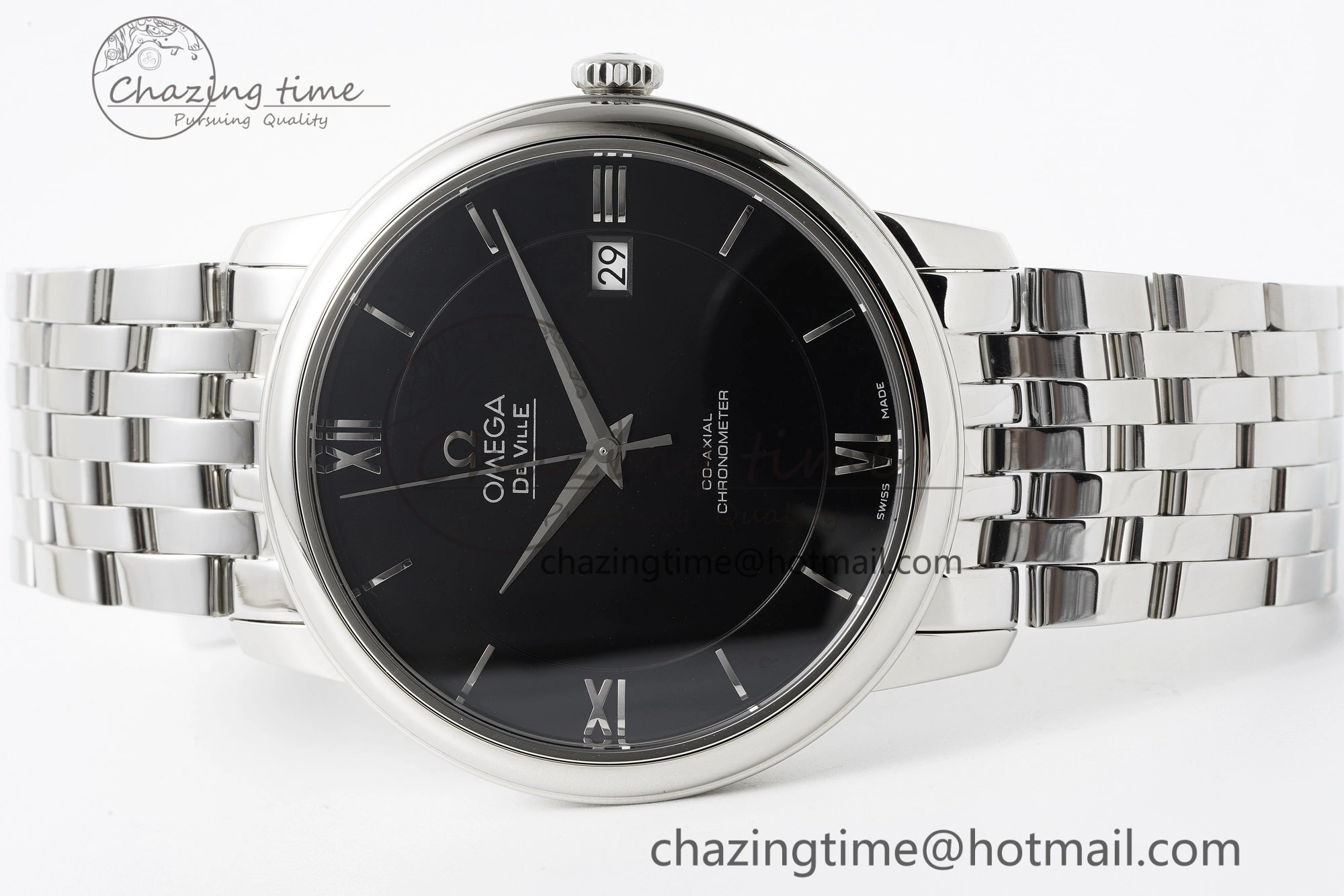 DailyWear De Ville SS TWF 1:1 Best Edition Black Dial on SS Bracelet MIYOTA 7835