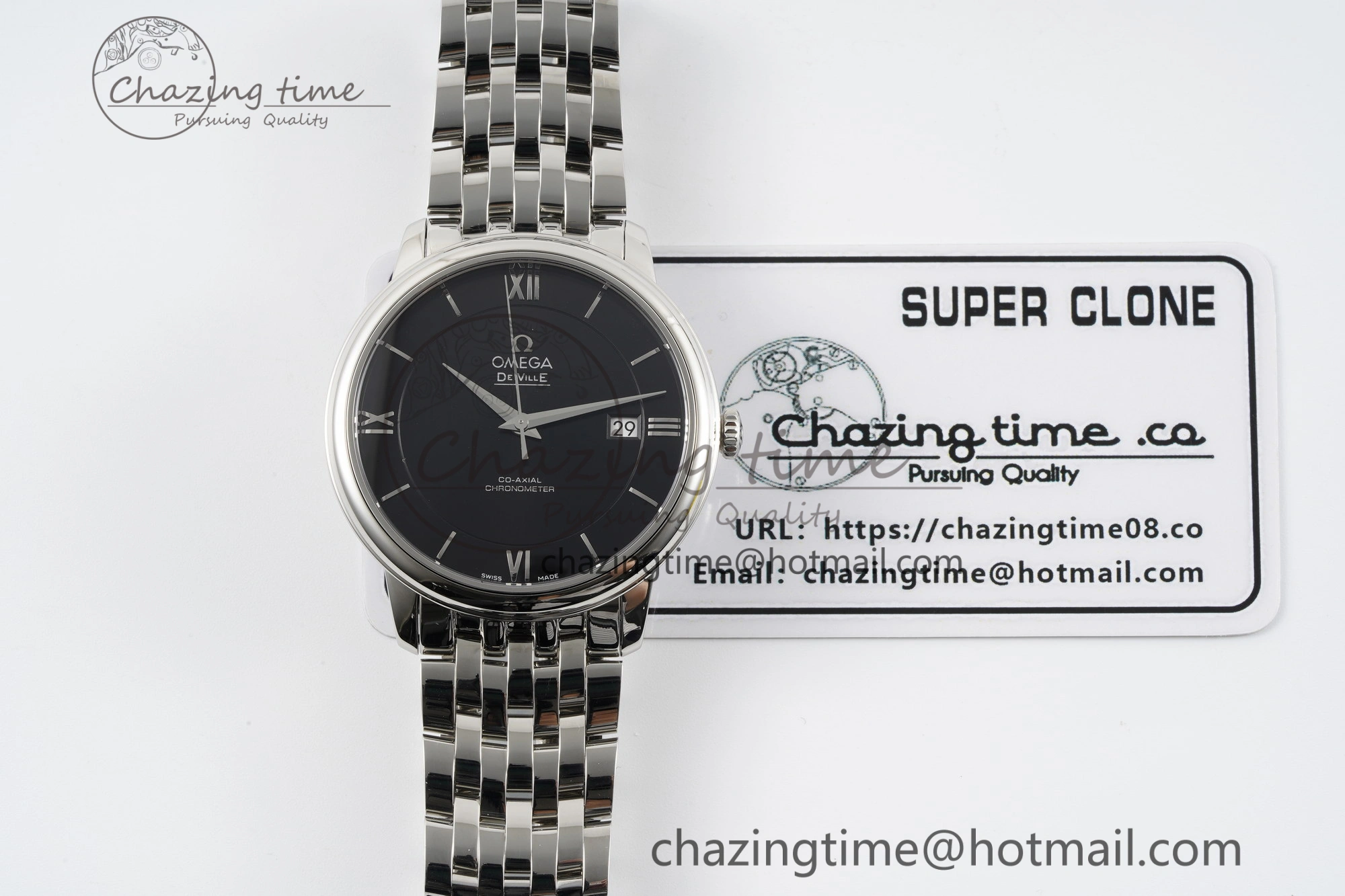 DailyWear De Ville SS TWF 1:1 Best Edition Black Dial on SS Bracelet MIYOTA 7835
