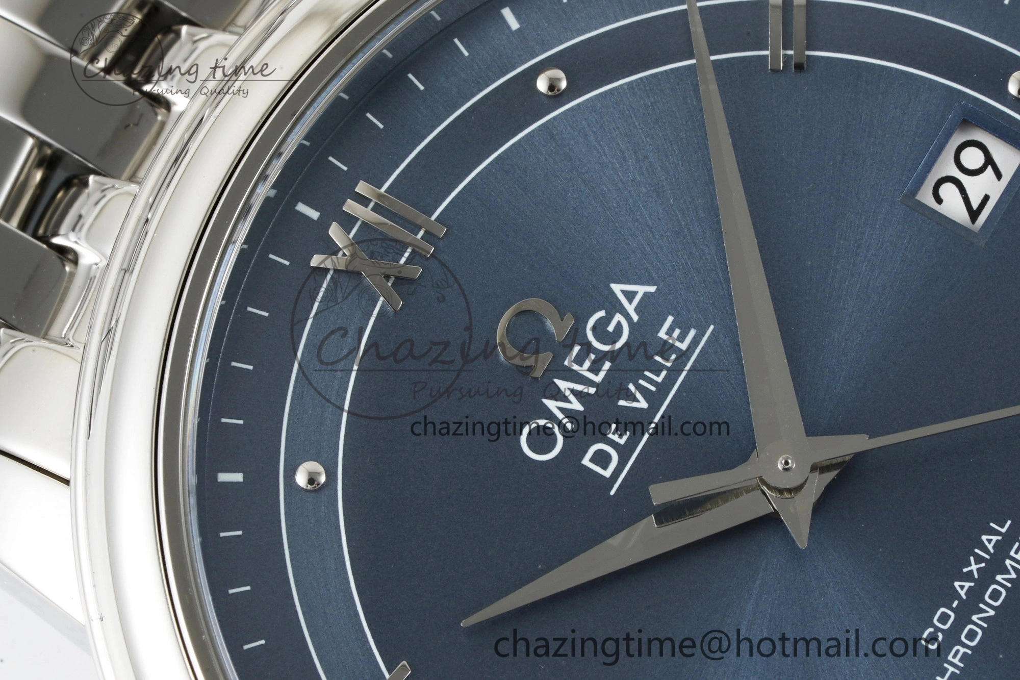 De Ville SS TWF 1:1 Best Edition Blue Dial on SS Bracelet MIYOTA SmoothTexture 7842