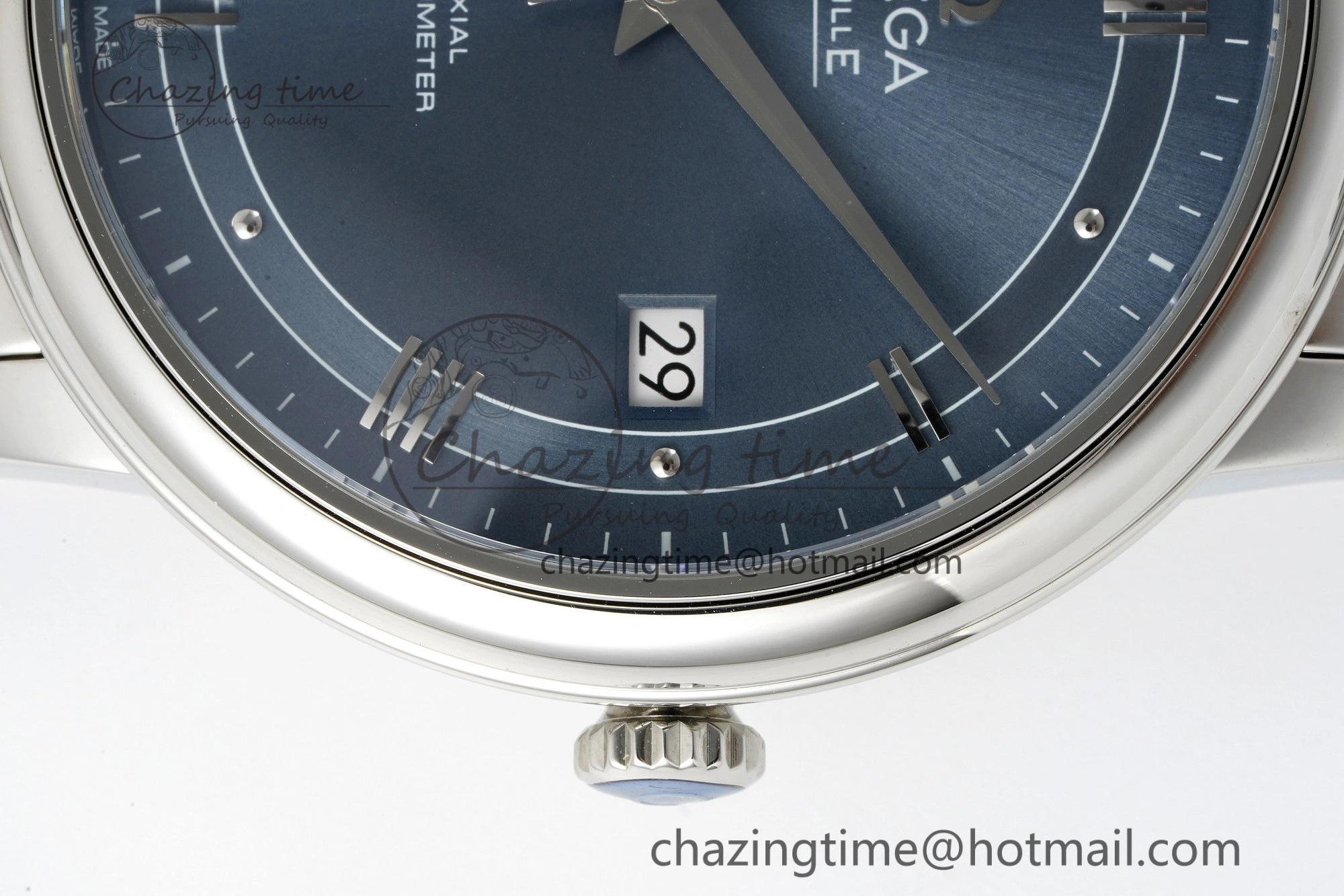 De Ville SS TWF 1:1 Best Edition Blue Dial on SS Bracelet MIYOTA SmoothTexture 7842
