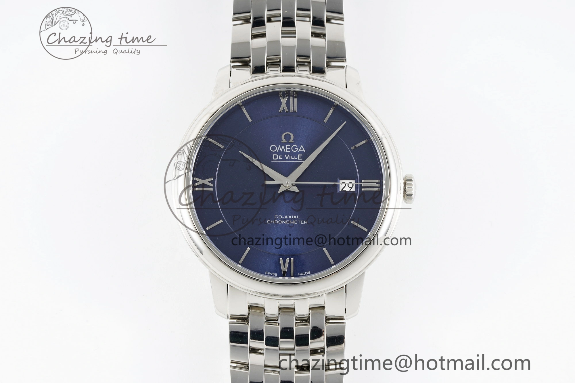 De Ville SS TWF 1:1 Best Edition Deep Blue Dial on SS Bracelet MIYOTA Popular 7838
