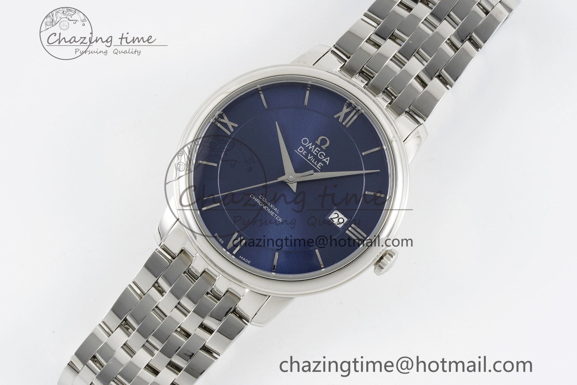 De Ville SS TWF 1:1 Best Edition Deep Blue Dial on SS Bracelet MIYOTA Popular 7838
