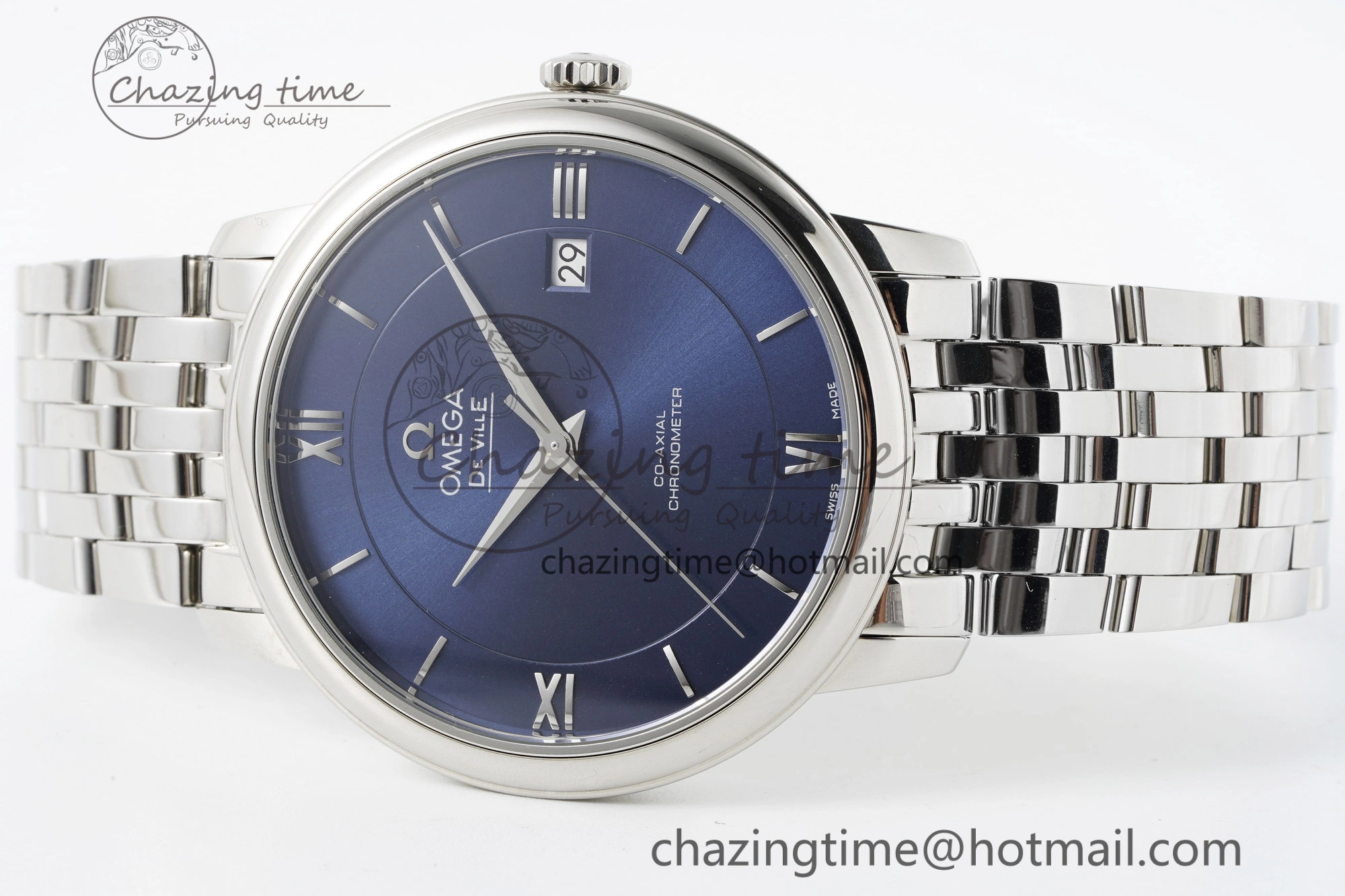 De Ville SS TWF 1:1 Best Edition Deep Blue Dial on SS Bracelet MIYOTA Popular 7838