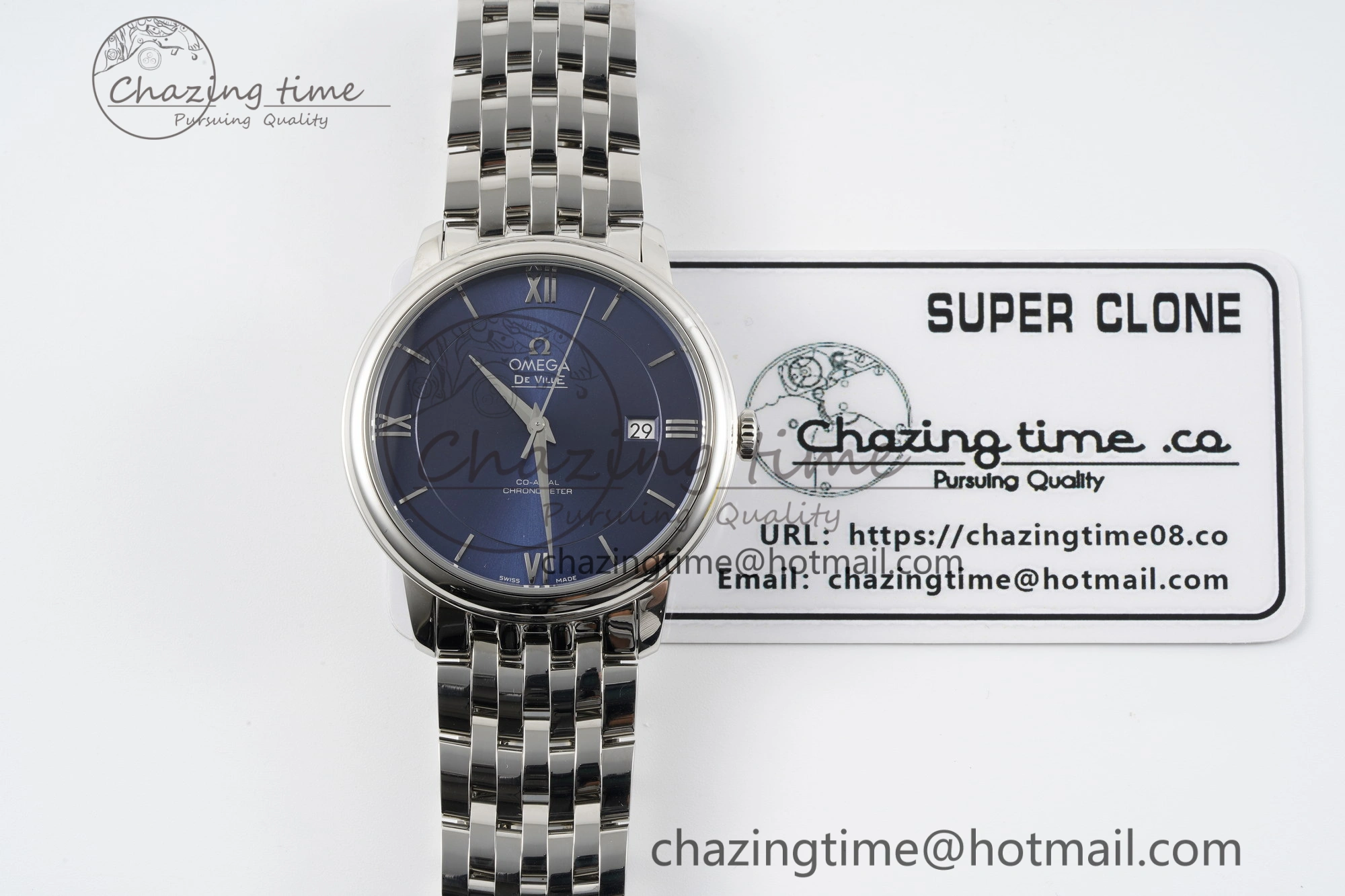 De Ville SS TWF 1:1 Best Edition Deep Blue Dial on SS Bracelet MIYOTA Popular 7838