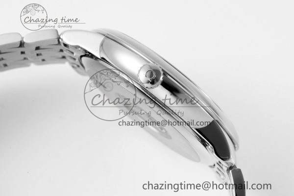De Ville SS TWF 1:1 Best Edition Gray Dial Blue Markers on SS Bracelet MIYOTA SoftTouch 7843