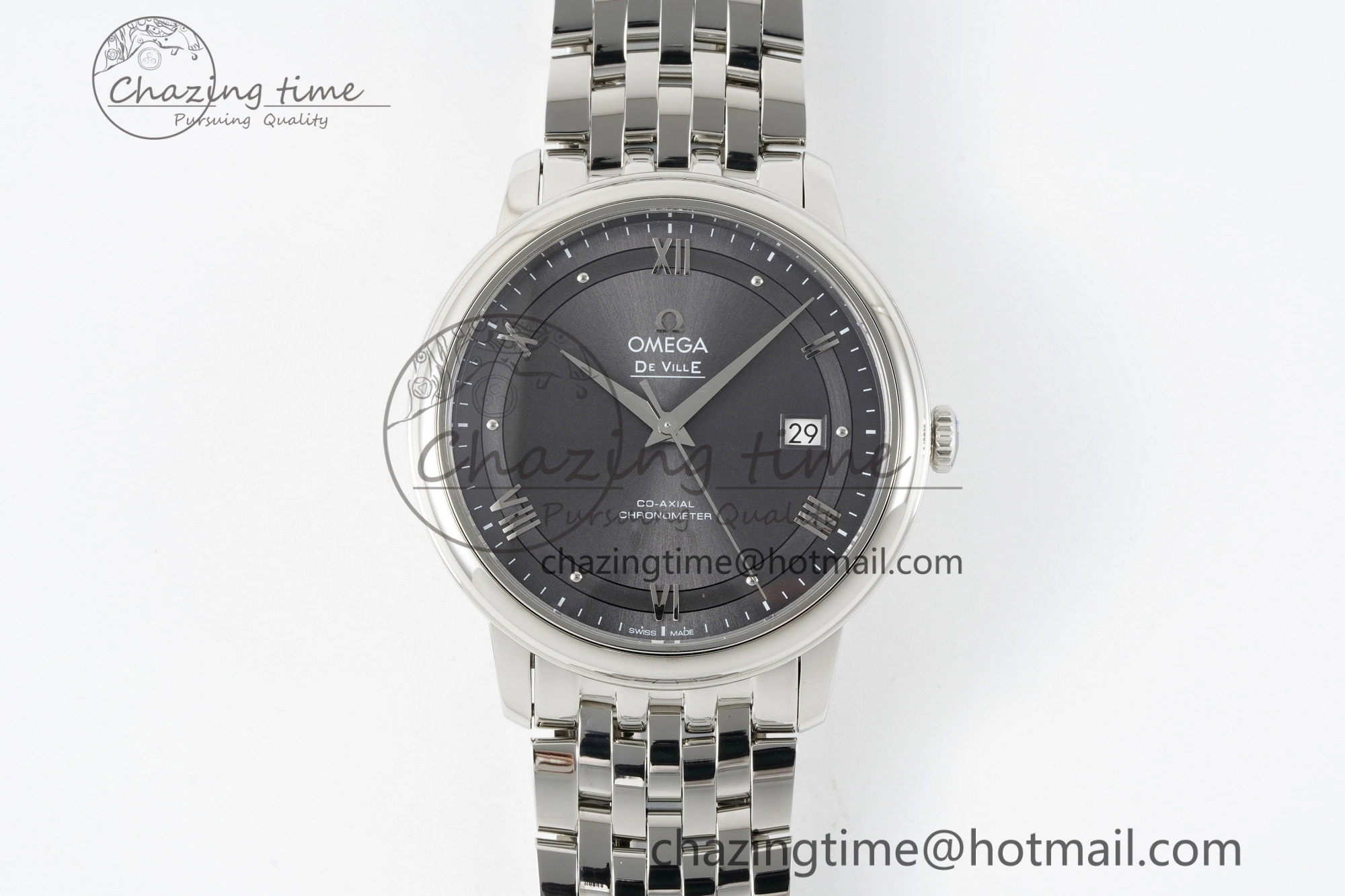 Sophisticated De Ville SS TWF 1:1 Best Edition Gray Dial on SS Bracelet MIYOTA 7840