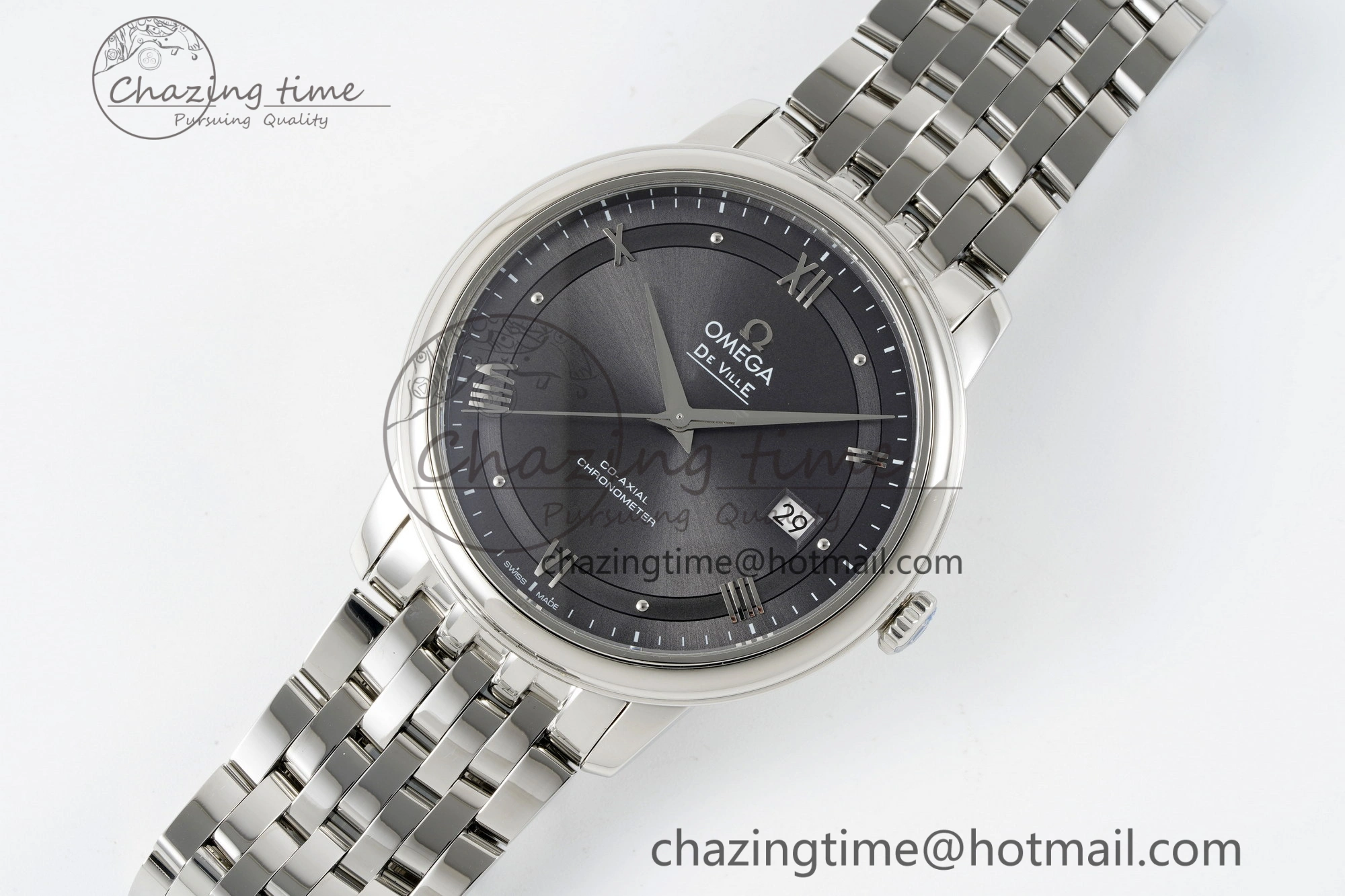 Sophisticated De Ville SS TWF 1:1 Best Edition Gray Dial on SS Bracelet MIYOTA 7840