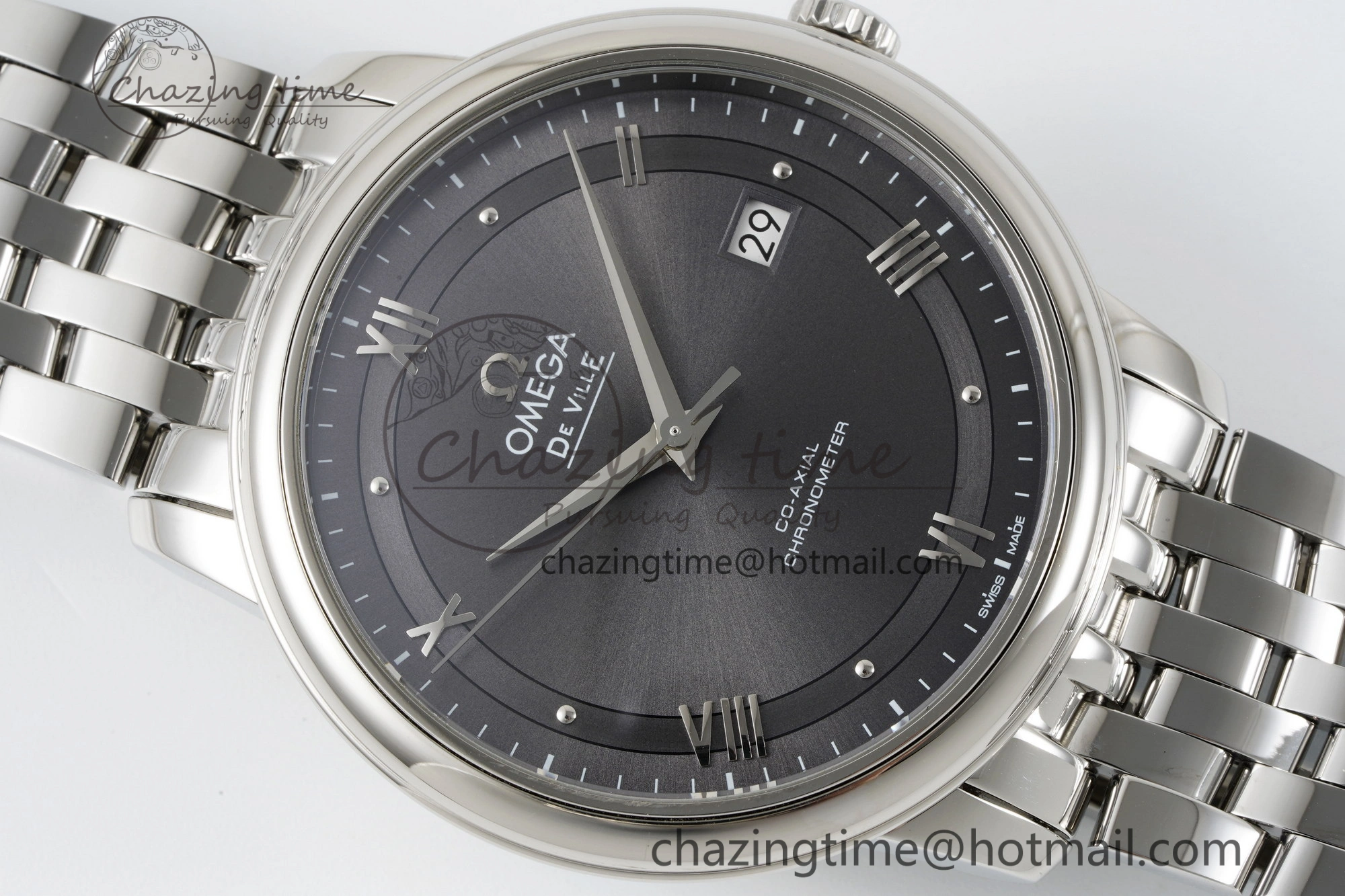 Sophisticated De Ville SS TWF 1:1 Best Edition Gray Dial on SS Bracelet MIYOTA 7840