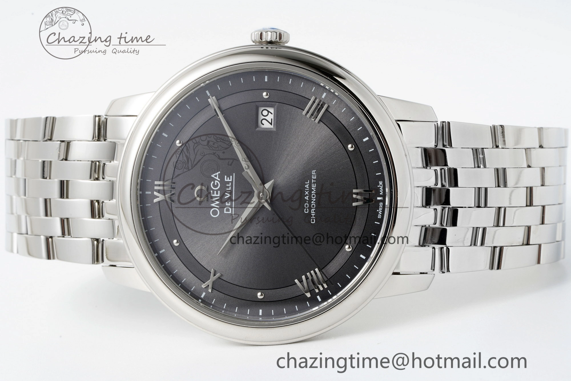 Sophisticated De Ville SS TWF 1:1 Best Edition Gray Dial on SS Bracelet MIYOTA 7840
