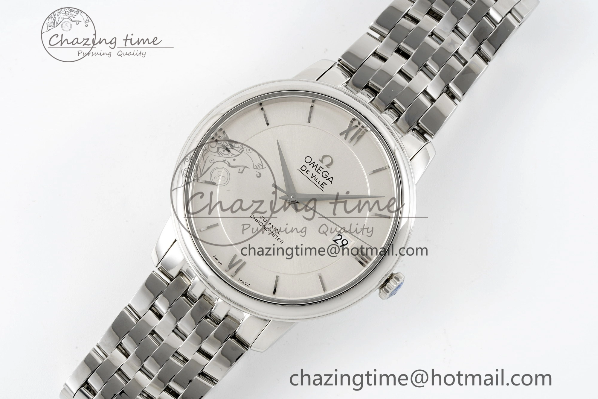 SoftTouch De Ville SS TWF 1:1 Best Edition Silver Dial on SS Bracelet MIYOTA 7836