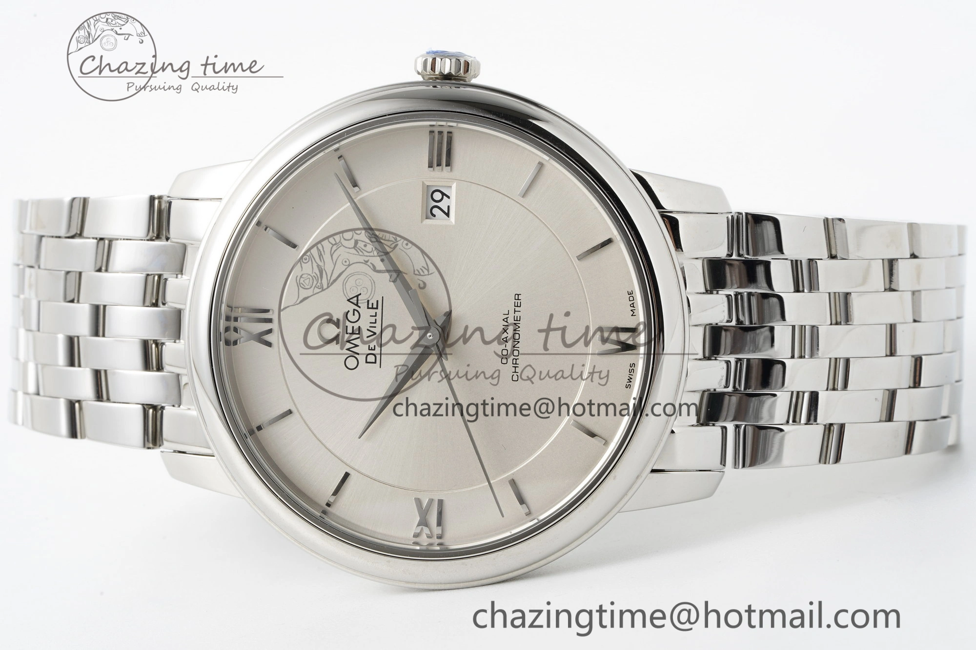 SoftTouch De Ville SS TWF 1:1 Best Edition Silver Dial on SS Bracelet MIYOTA 7836