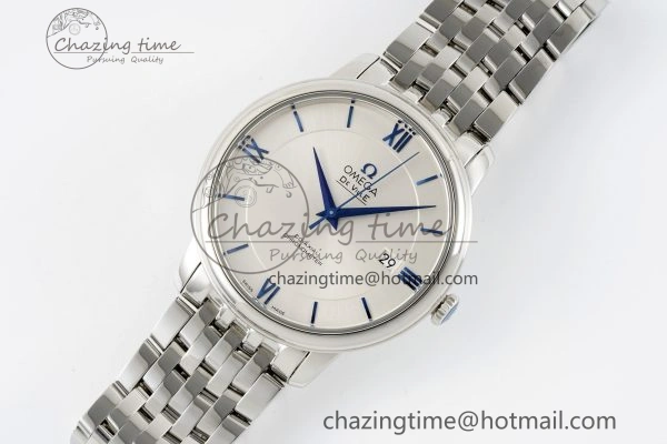 De Ville SS TWF 1:1 Best Edition White Dial Blue Markers on SS Bracelet MIYOTA SoftTouch 7837