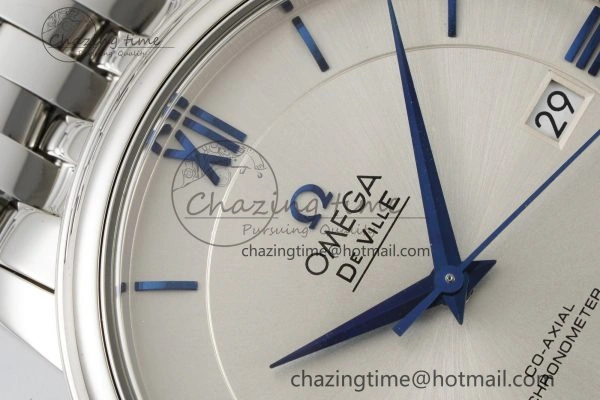 De Ville SS TWF 1:1 Best Edition White Dial Blue Markers on SS Bracelet MIYOTA SoftTouch 7837