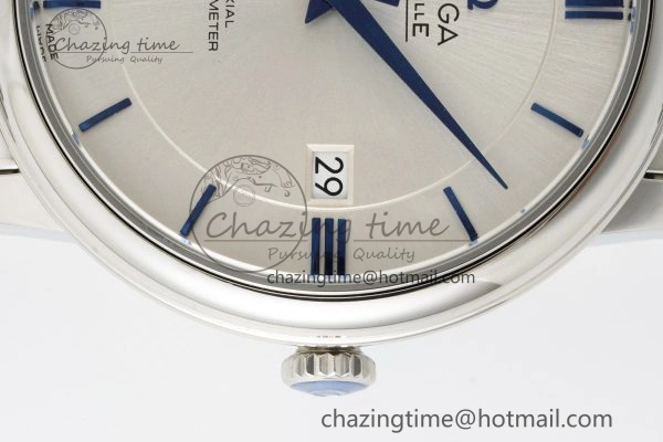 De Ville SS TWF 1:1 Best Edition White Dial Blue Markers on SS Bracelet MIYOTA SoftTouch 7837