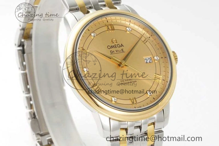 De Ville SS YG DIWF 1:1 Best Edition YG Dial on SS YG Bracelet MIYOTA Affordable 7853