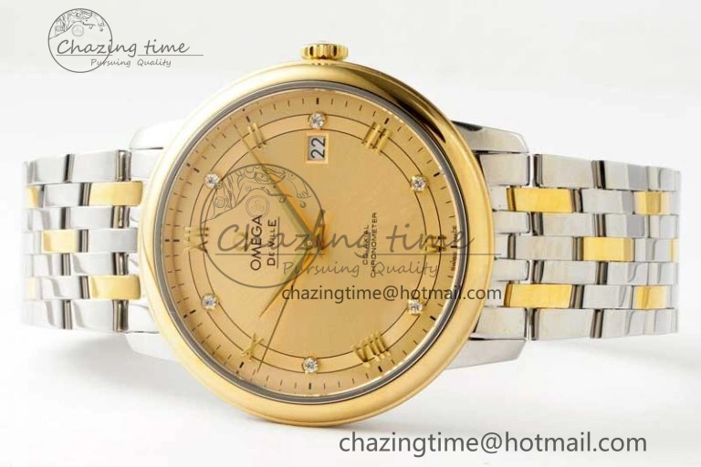 De Ville SS YG DIWF 1:1 Best Edition YG Dial on SS YG Bracelet MIYOTA Affordable 7853