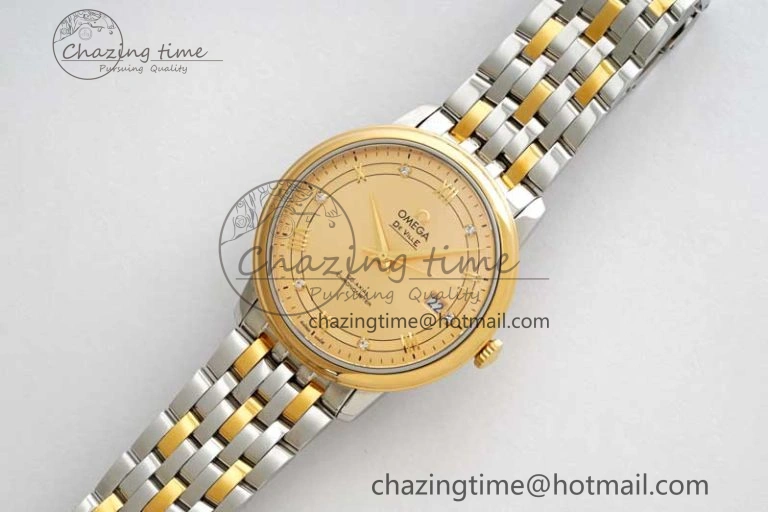 De Ville SS YG DIWF 1:1 Best Edition YG Dial on SS YG Bracelet MIYOTA Affordable 7853
