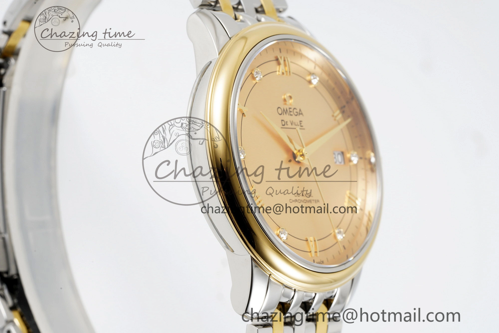 De Ville SS YG TWF 1:1 Best Edition YG Dial on SS YG Bracelet MIYOTA HighQuality 7839
