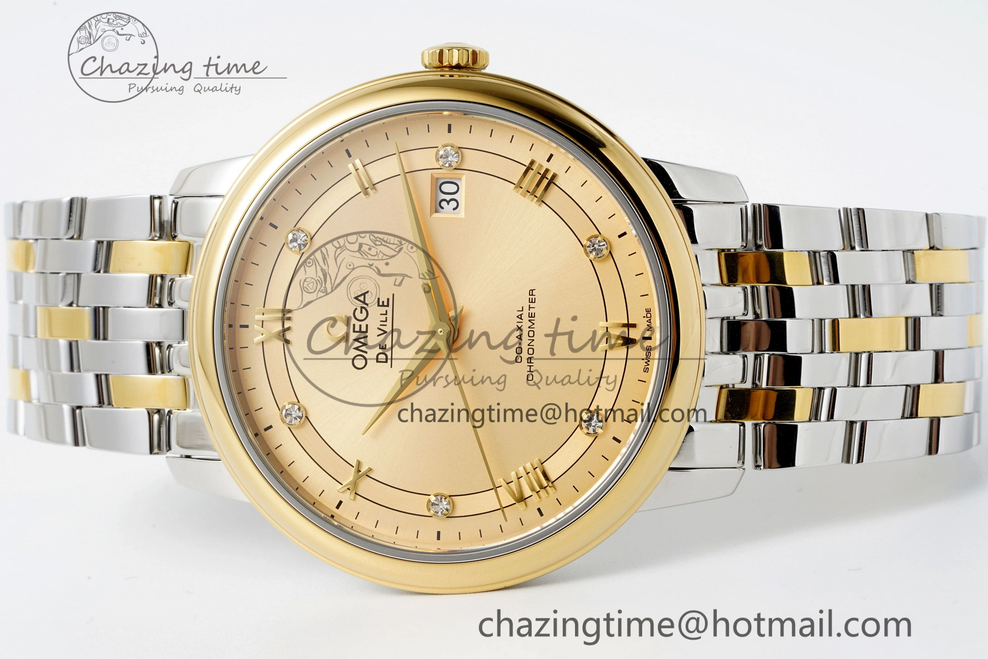 De Ville SS YG TWF 1:1 Best Edition YG Dial on SS YG Bracelet MIYOTA HighQuality 7839