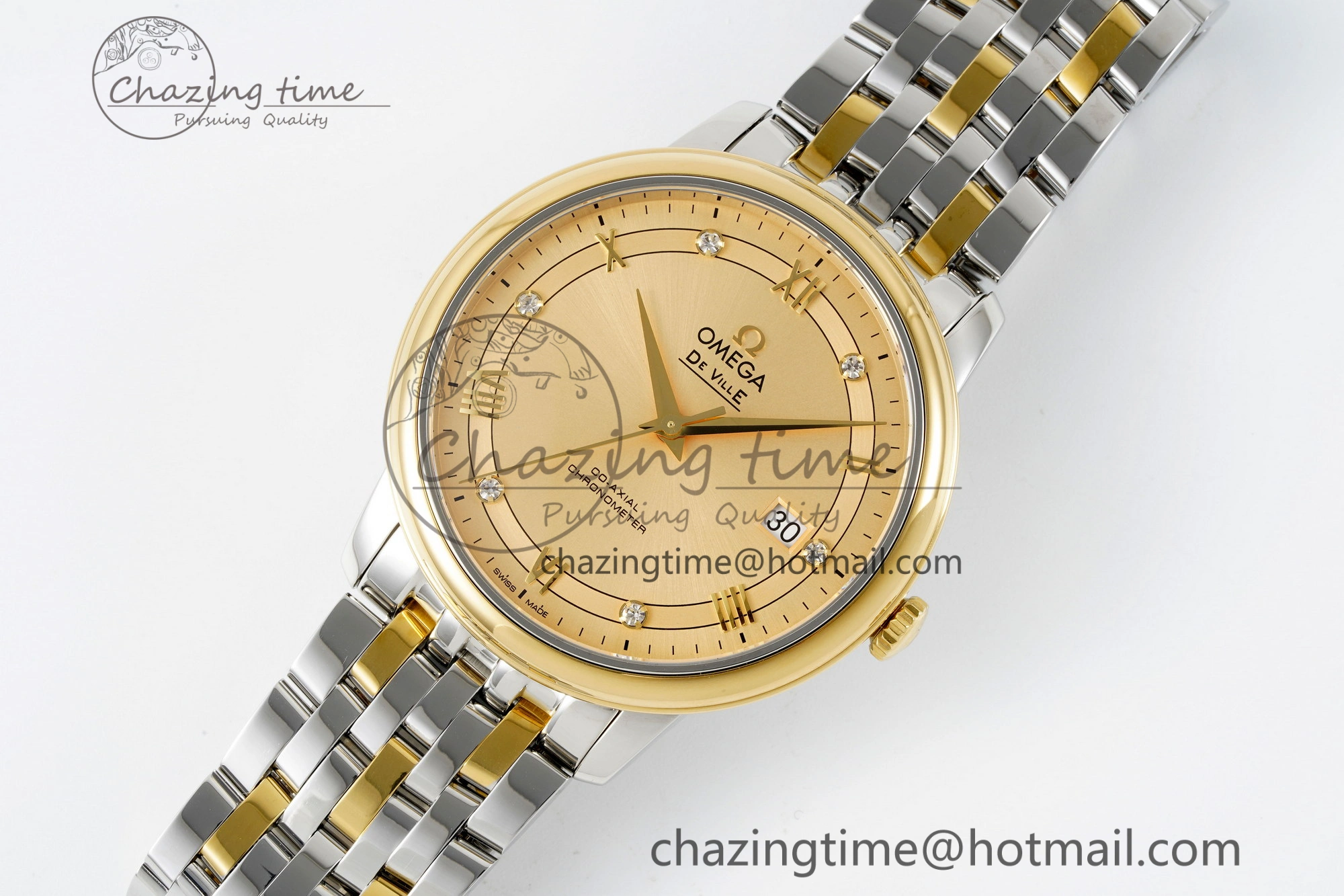 De Ville SS YG TWF 1:1 Best Edition YG Dial on SS YG Bracelet MIYOTA HighQuality 7839