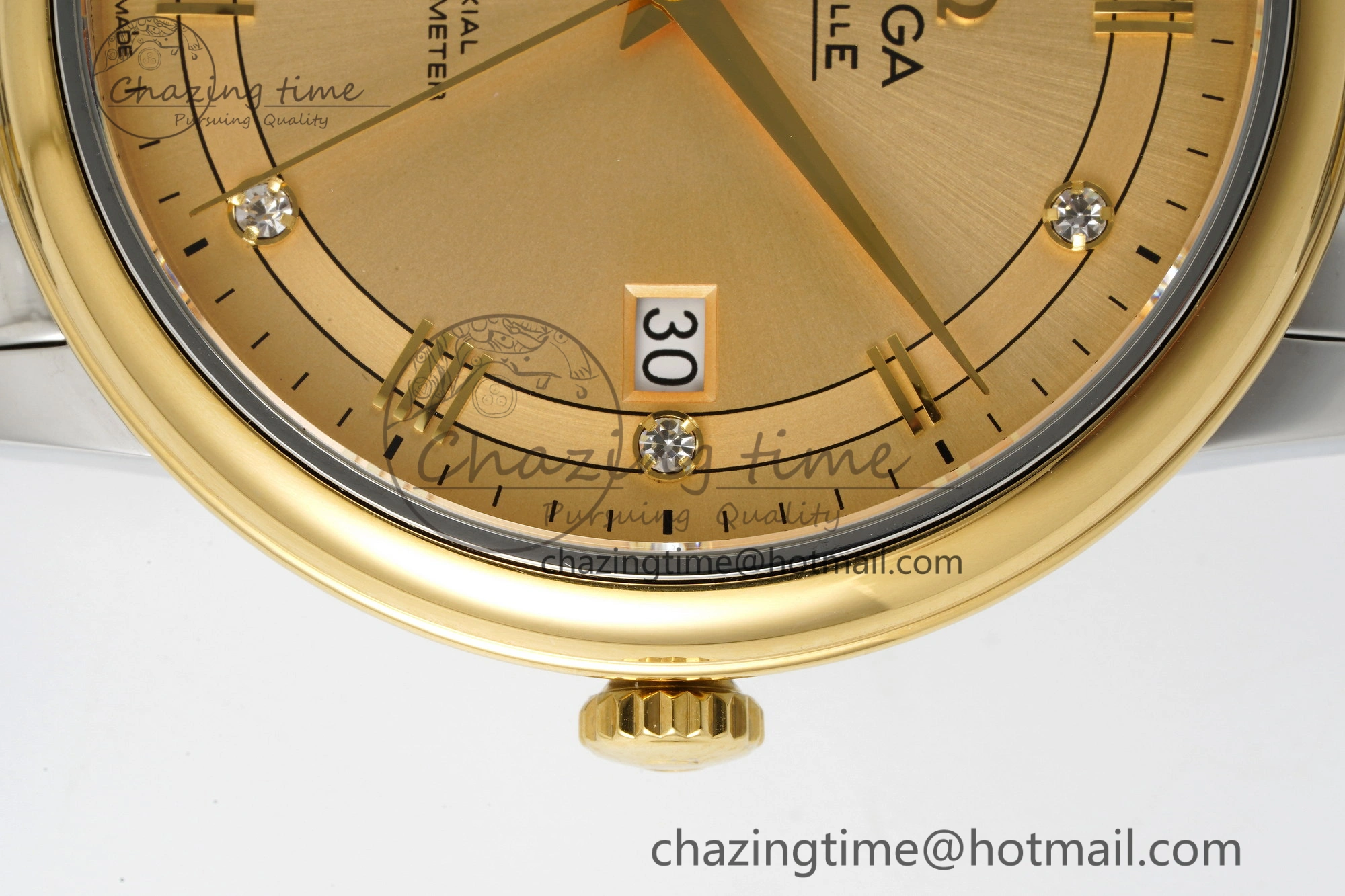 De Ville SS YG TWF 1:1 Best Edition YG Dial on SS YG Bracelet MIYOTA HighQuality 7839