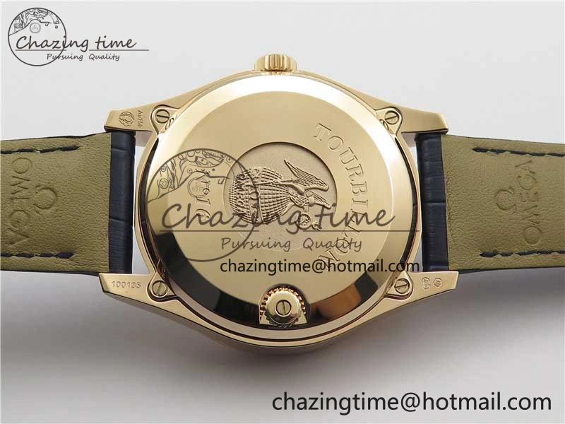 Packable De Ville Tourbillon RG MIF Best Edition Blue Dial on Blue Leather Strap 7876