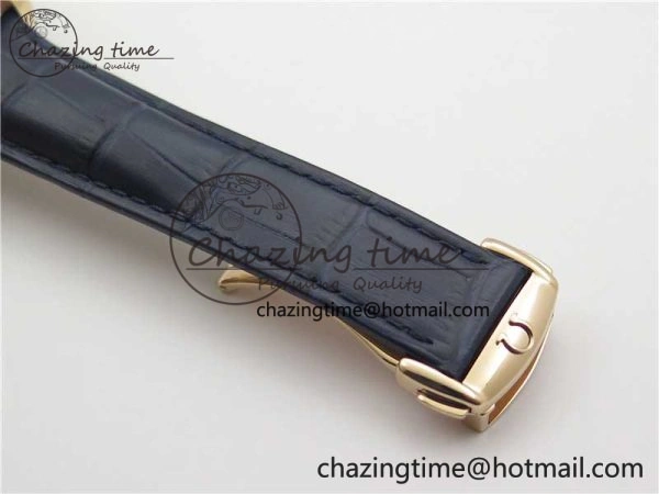 Packable De Ville Tourbillon RG MIF Best Edition Blue Dial on Blue Leather Strap 7876