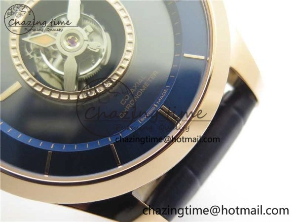 Packable De Ville Tourbillon RG MIF Best Edition Blue Dial on Blue Leather Strap 7876