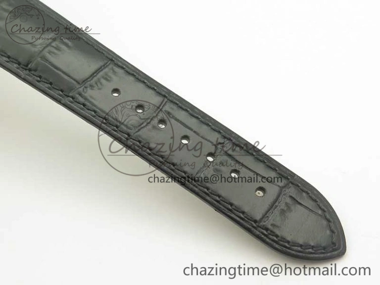 GoAnywhere De Ville YG MKF 1:1 Best Edition Silver Dial Diamonds Markers on Black Leather Strap MIYOTA 9015 V 8046