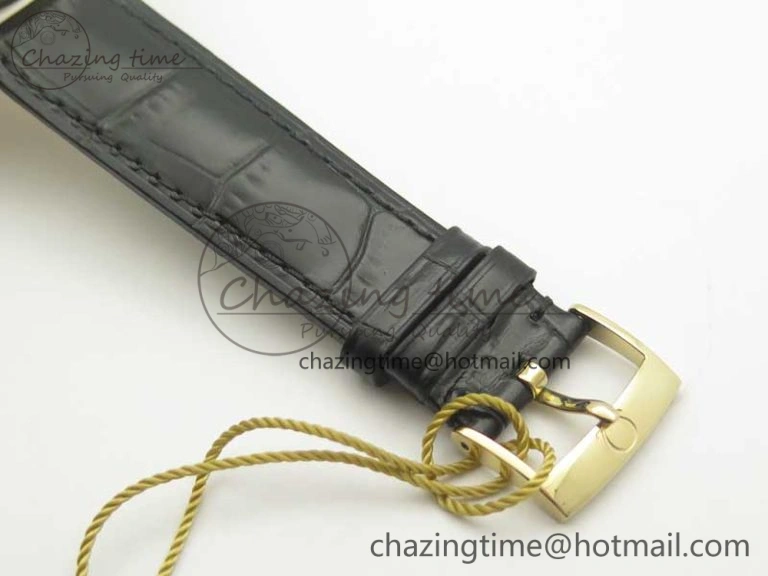 GoAnywhere De Ville YG MKF 1:1 Best Edition Silver Dial Diamonds Markers on Black Leather Strap MIYOTA 9015 V 8046