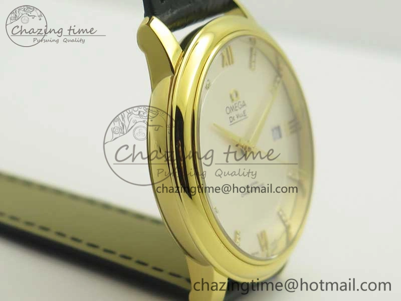 GoAnywhere De Ville YG MKF 1:1 Best Edition Silver Dial Diamonds Markers on Black Leather Strap MIYOTA 9015 V 8046