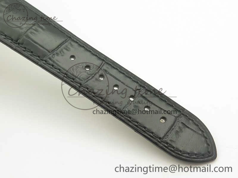 FastDry De Ville YG MKF 1:1 Best Edition Silver Dial YG Markers on Black Leather Strap MIYOTA 9015 V 8048