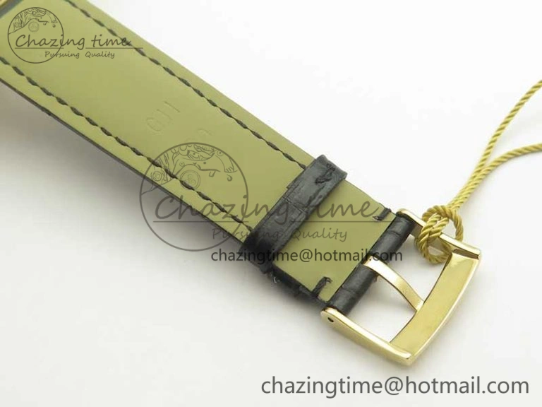 FastDry De Ville YG MKF 1:1 Best Edition Silver Dial YG Markers on Black Leather Strap MIYOTA 9015 V 8048