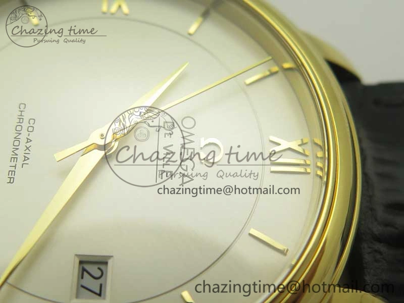 FastDry De Ville YG MKF 1:1 Best Edition Silver Dial YG Markers on Black Leather Strap MIYOTA 9015 V 8048