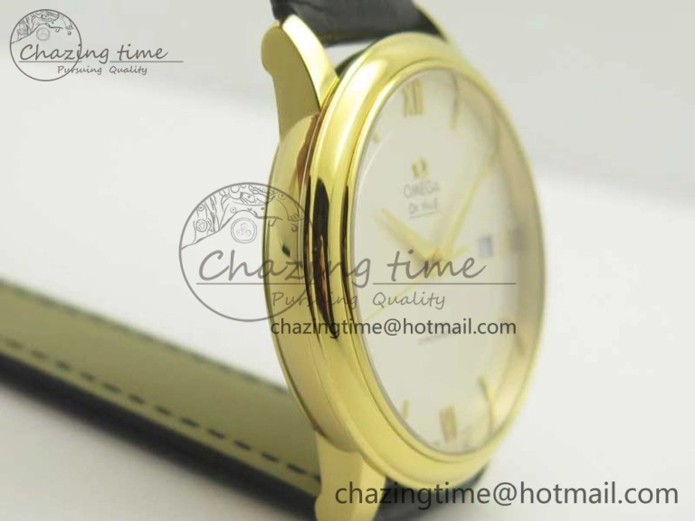 FastDry De Ville YG MKF 1:1 Best Edition Silver Dial YG Markers on Black Leather Strap MIYOTA 9015 V 8048