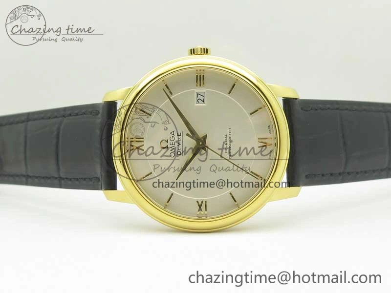 FastDry De Ville YG MKF 1:1 Best Edition Silver Dial YG Markers on Black Leather Strap MIYOTA 9015 V 8048