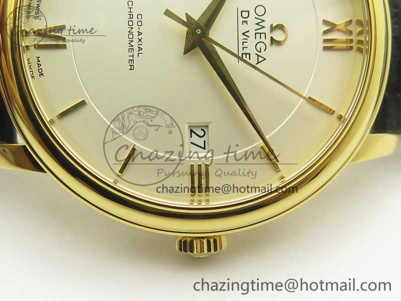 FastDry De Ville YG MKF 1:1 Best Edition Silver Dial YG Markers on Black Leather Strap MIYOTA 9015 V 8048
