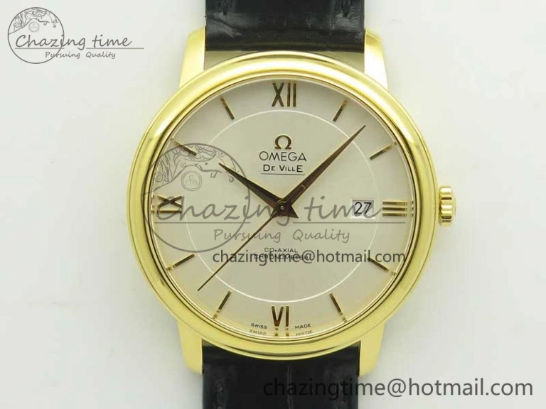FastDry De Ville YG MKF 1:1 Best Edition Silver Dial YG Markers on Black Leather Strap MIYOTA 9015 V 8048