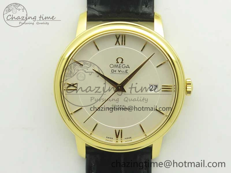 FastDry De Ville YG MKF 1:1 Best Edition Silver Dial YG Markers on Black Leather Strap MIYOTA 9015 V 8048