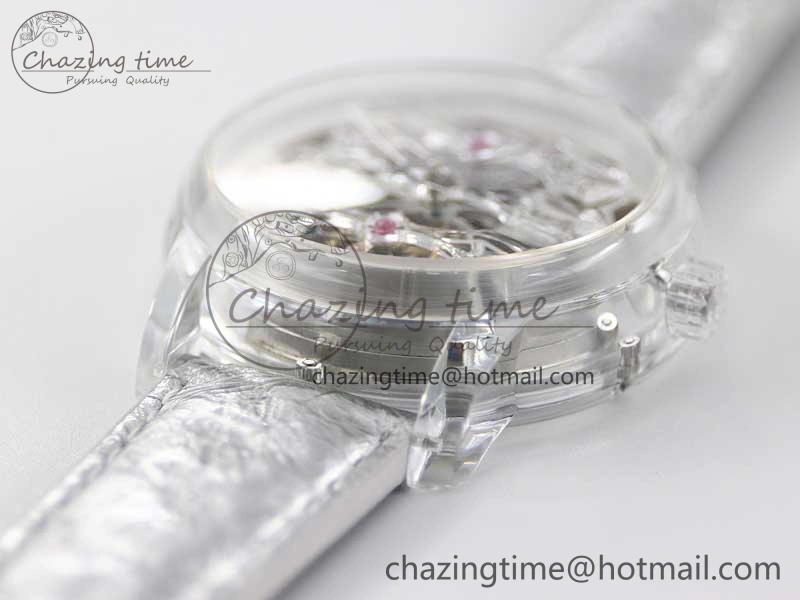 RelaxedFit Debuts Quasar Tourbillon Transparent Case RMF Best Edition on Black Leather Strap 6663
