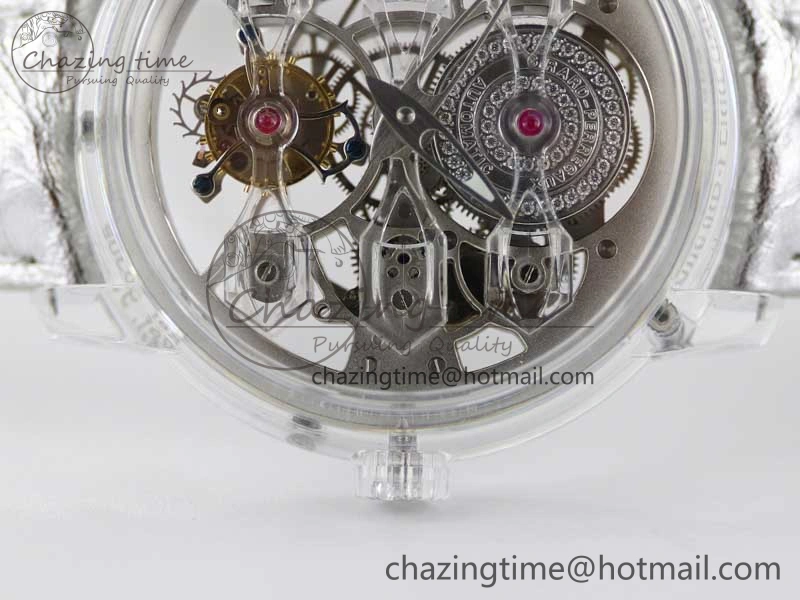 RelaxedFit Debuts Quasar Tourbillon Transparent Case RMF Best Edition on Black Leather Strap 6663