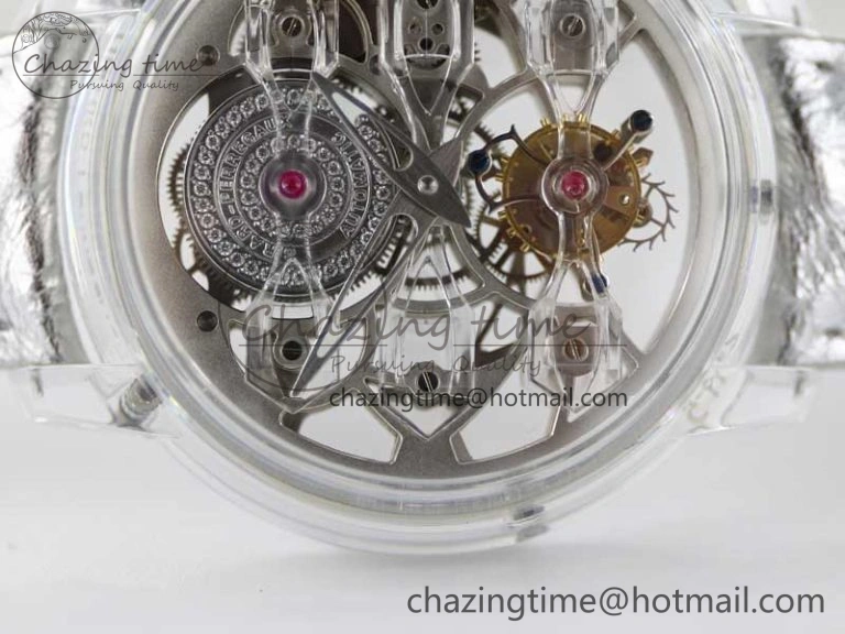 RelaxedFit Debuts Quasar Tourbillon Transparent Case RMF Best Edition on Black Leather Strap 6663