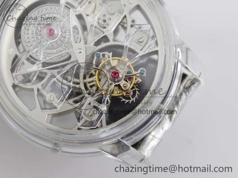 RelaxedFit Debuts Quasar Tourbillon Transparent Case RMF Best Edition on Black Leather Strap 6663